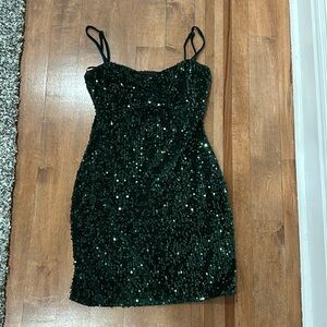 Zara Green Sequin Dress